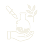 Laboratory flask with botanical elements illustration